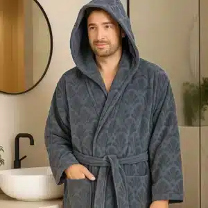 حوله تن پوش با کلاه مدل doublo